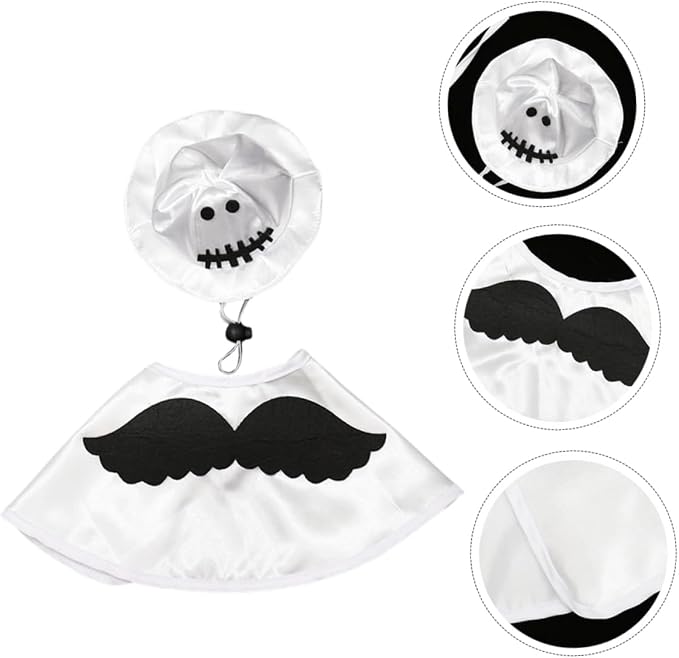 Totority 1set Halloween Pet Costume Cape Hat for Dogs Cats Lightweight Chic Design for Parties Halloween Christmas Apparel for Pets to Stand