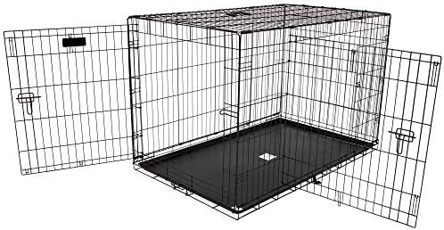 Precision Pet Products Two Door Great Crate Wire Dog Crate, 48 Inch, For Pets 90-125 lbs, With 5-Point Locking System
