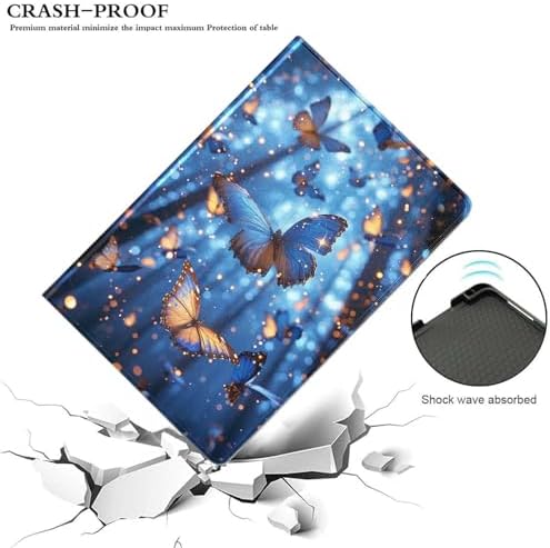 for Samsung Galaxy Tab A 10.1 Tablet Case 2016(SM-T580 T585 T587, Not for 2019 Model),Premium Leather Folio Stand Auto Wake/Sleep,Multiple Viewing Stand,Blue Butterfly