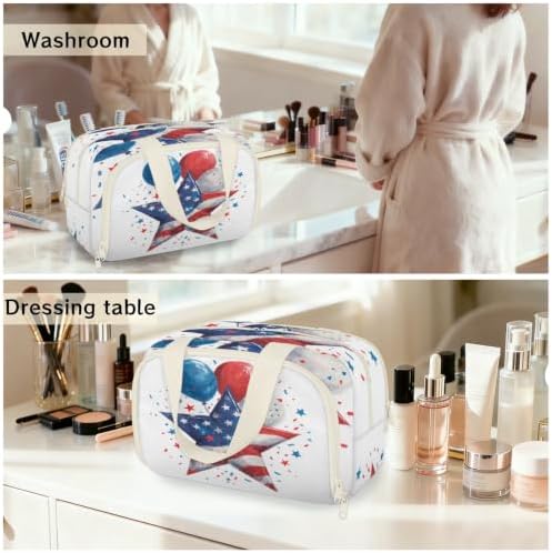 4th of July Travel Toiletry Bag for Women