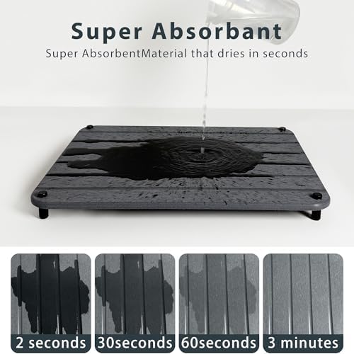 Water Absorbing Stone Dish Drying Mat for Kitchen Counter Quick Drying Tray