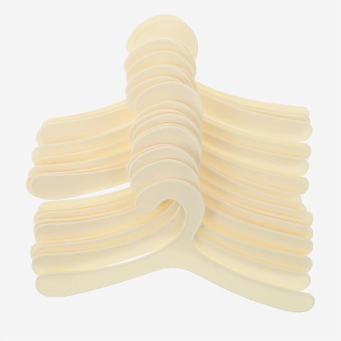 10pcs Plastic Pet Clothing Hangers Lightweight and Bite Resistant Small Hangers for Pet Clothes and Apparel, 19cm White Clothes Rack for Traveling