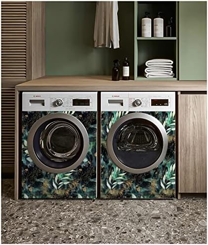 HAOKHOME Self Adhesive Shelf Liner and Drawer Liners Floral Contact Paper | Black Green Peel and Stick Kitchen Cabinets Cupboard Bathroom Dresser Drawers Wire Desk Classroom Removable 17.3in x 6.5ft