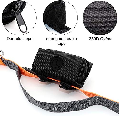 SLOSN 3 Pack Pet Waste Bag Dispenser with Zippered Portable Dog Poop Bag Holder, Great Accessory for Walking, Running with Dog (RoseRed Green Black)