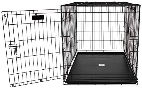 Precision Pet Products Two Door Great Crate Wire Dog Crate, 48 Inch, For Pets 90-125 lbs, With 5-Point Locking System