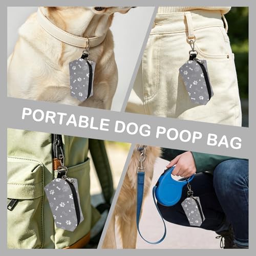 Dog Poop Bag Holder for Leashes with Zippered - Paws & Bones