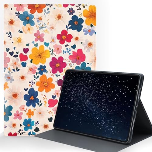 for Samsung Galaxy Tab A 8.4 2020 (SM-T307) Tablet Protective Cover with Adjustable Stand and Magnetic Auto Wake/Sleep,Colorful Flower