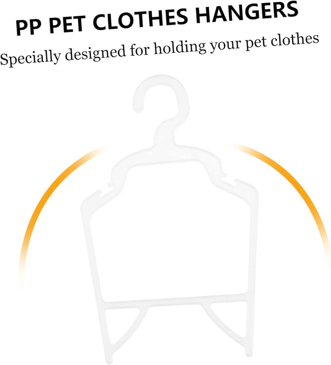 10pcs Dog Clothes Hangers Lightweight Pet Clothing Holders for Dogs and Cats Compact and Sturdy Design for Home and Pet Shop Use