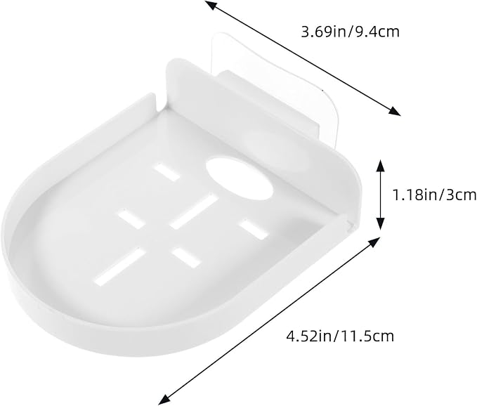 Tofficu Wall Mount Camera Holder and Router Storage Bracket for Home Security, White Plastic Punch-Free Wall Shelf Suitable for Indoor