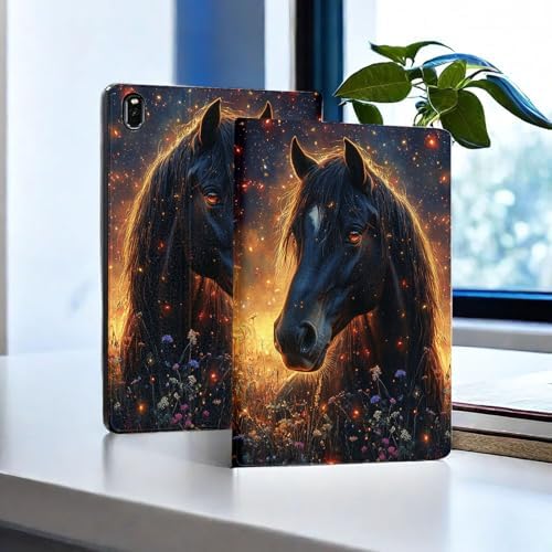 for Samsung Galaxy Tab S10 Plus 2024/S9 Plus/S9 FE Plus 5G 2023 12.4 Inch Tablet Case,Auto Wake/Sleep,Adjustable Stand Protective Cover - Day of The Dead Guitar Skeleton