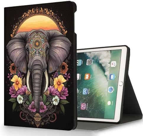 for Microsoft Surface Pro 11/10/9-13" 2024/2022 Tablet Case,Auto Wake/Sleep,Adjustable Stand Protective Cover - Mandala Elephant