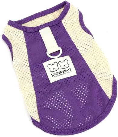 PAIDEFUL Mesh Tank Top for Small Dogs, Purple, XS