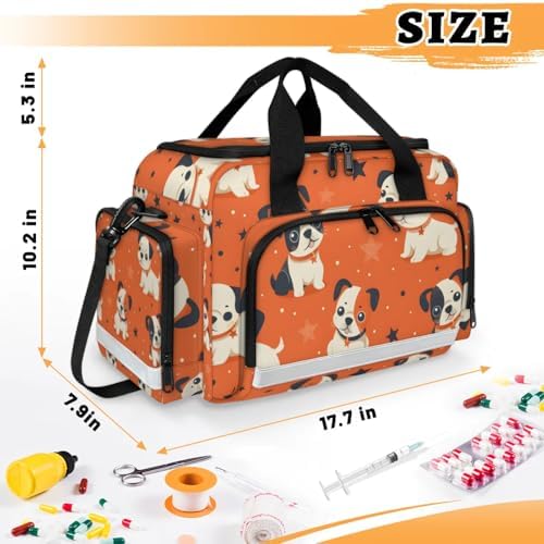 First Aid Bags Empty, Stray Dog Emergency Bag First Aid Kit Multiple Compartment Kit Carrier On Call Trauma Bag for Paramedics Emergency Medical Supplies Kit