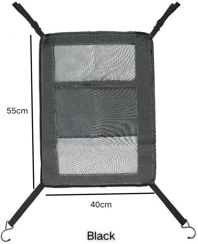 Dog Car Barrier for VW Caddy 2003-2020, Seat Separator Dogs Kids 2 in 1 Mesh Pet Travel Safety Divider Storage Pockets Kid Partition Seat Blocker,Black