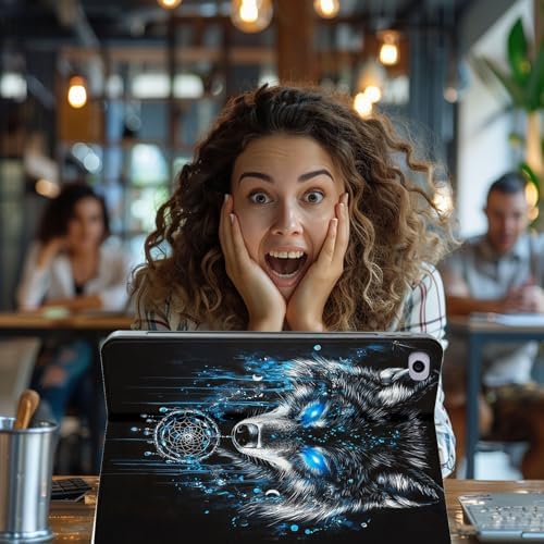 for Microsoft Surface Pro 11/10/9-13" 2024/2022 Tablet Case,Auto Wake/Sleep,Adjustable Stand Protective Cover - Wolf