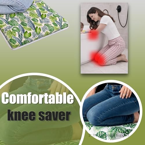 Supa Ant Bath Kneeler –8 Suction Cups & 2" Padding.Certified Non Toxic Bath Kneeling Pad for Bath Tub & 5 Bath Toy Organizer. Fast Dry Baby Bath Kneeler and Elbow Rest Pad Set Leaf