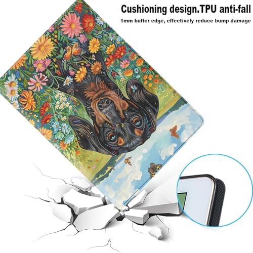 for Samsung Galaxy Tab S10 Ultra 2024/S9 Ultra 2023/S8 Ultra 2022 14.6 Inch Tablet Protective Cover with Adjustable Stand and Magnetic Auto Wake/Sleep,Dachshund