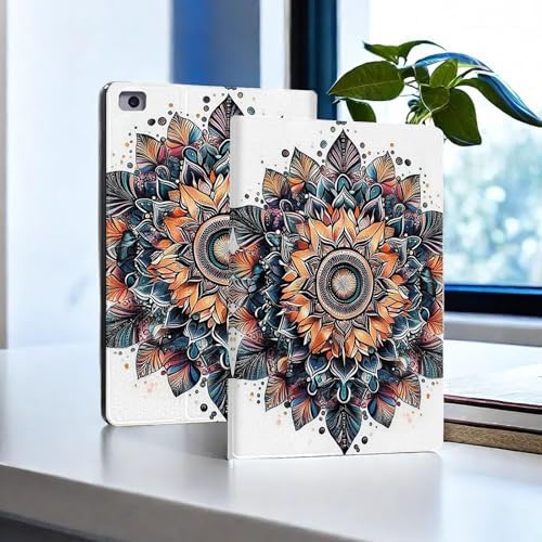 for Microsoft Surface Pro X/Pro X Plus-13 2019/2020/2021/2024 Tablet Case,Auto Wake/Sleep,Adjustable Stand Protective Cover - Mandala Art