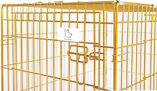 Homey Pet 30 Inch Dog Crates for Small Medium Dogs, Copper Gold Cage Kennel | Rust/Peel-Resist Nano-Coat, Lockable Pull-Out Tray, Dual Doors w/ 4 Locks, Collapsible, Thicker Wire, Indoor Use, Easy-Clean