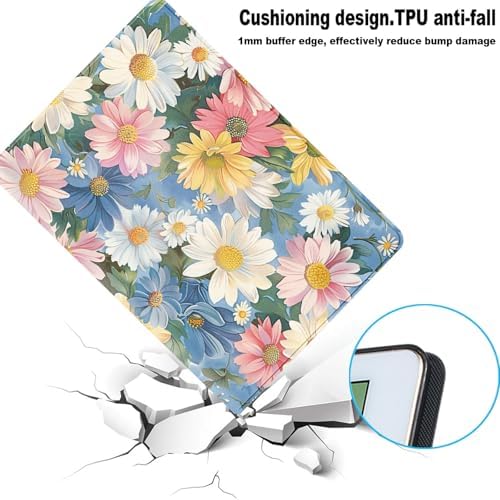 for Samsung Galaxy Tab S6 10.5 Inch 2019 (SM-T860/T865/T867) Tablet Protective Cover with Adjustable Stand and Magnetic Auto Wake/Sleep,Floral Pattern