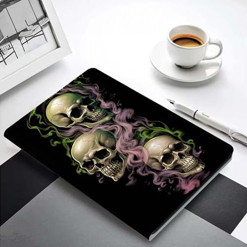 for Samsung Galaxy Tab A 8.0 2019(SM-T290/T295) Tablet Case,Premium Leather Folio Stand Auto Wake/Sleep,Multiple Viewing Stand,Purple Smoking Skulls