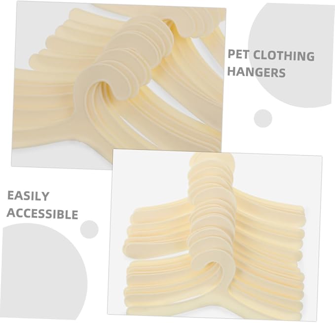 LIOOBO 12pcs Cute Functional Pet Apparel Hangers Dog and Cat Hangers Small Pet Clothes Rack Wardrobe Organizers
