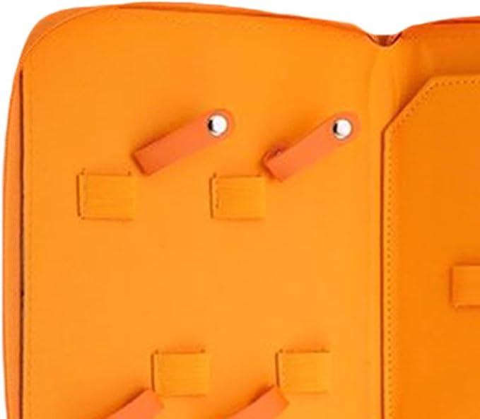 Pet Grooming Tool Storage Case Dog or Cat Grooming Supplies Dog Grooming Bag Portable PU Leather Storage Organizer Suitable for Professional Pet, Orange