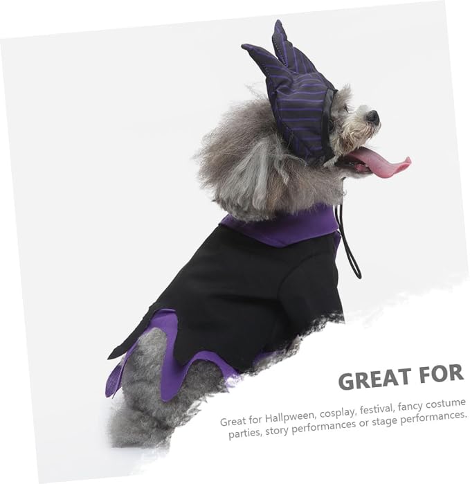 Wear-Resistant Witch Puppy Clothes Dog Halloween Costume Comfortable Pet Cosplay Outfit for Dogs and Cats Stylish Halloween Party Apparel to Make Pets Stand