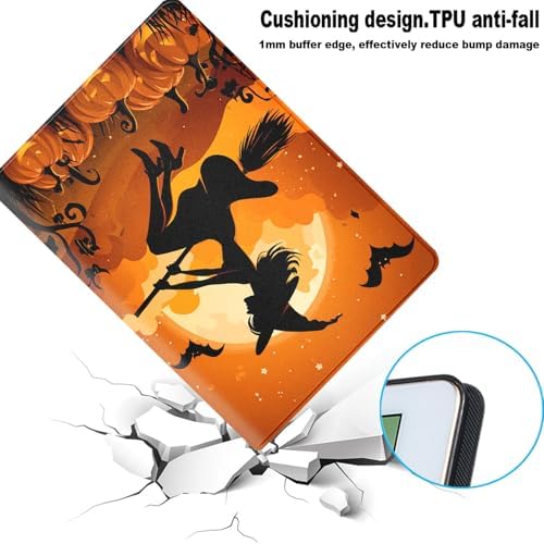 for Samsung Galaxy Tab S8/S7 2022/2020 11 Inch (SM-X700/X706/T870/T875/T878) Tablet Protective Cover with Adjustable Stand and Magnetic Auto Wake/Sleep,Halloween Witch