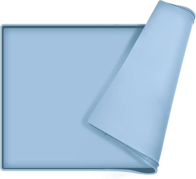 Silicone Dog Food Mat Waterproof Pet Feeding Tray for Large Dogs