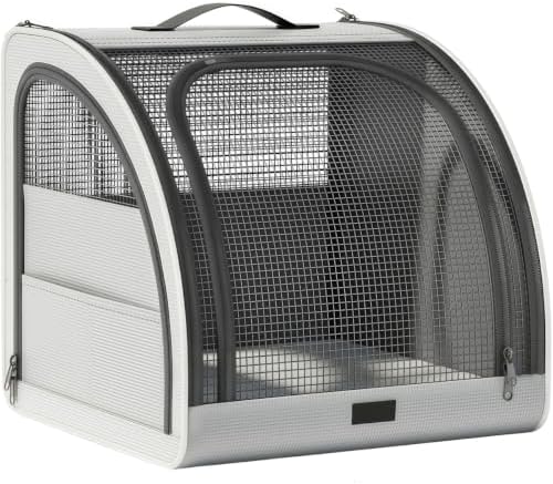 Collapsible Dog Crate Compatible with Subaru Crosstrek 2018-2023 | Pet Crate with Mesh Windows Portable Dog Car Seat Outdoor Dog Kennel, Car Pet Carrier, Car Travel Accessories