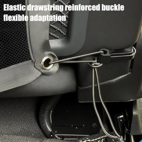 Car Pet Mesh Barrier for RAM Promaster 2500 City | Elastic Drawstring Setup Secures Driving Space. 116x76 Centimeter Woven Mesh Deflects Animal Claws.