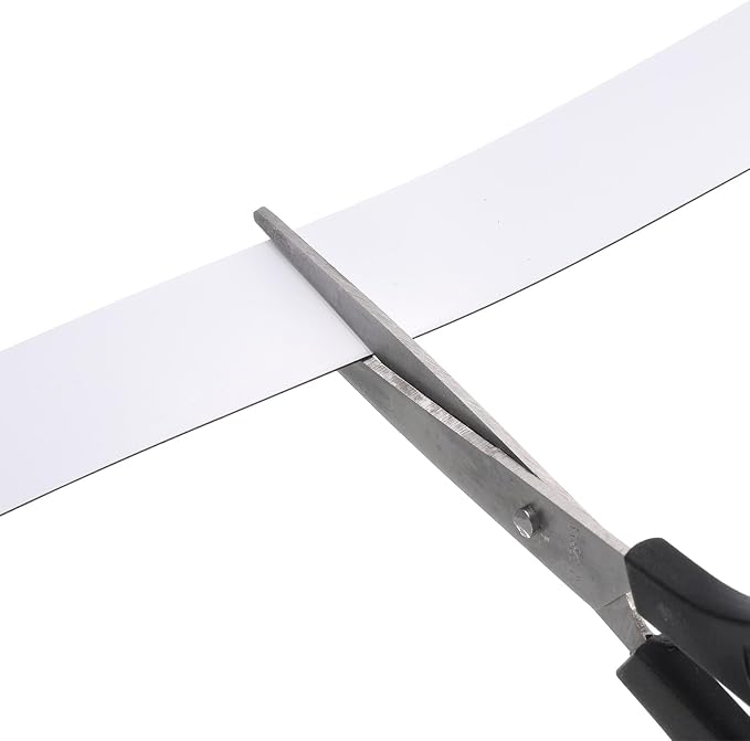 MECCANIXITY Magnetic Strip with Strong 1 Inch x 21.33 Feet Magnetic Strip Tape,Magnetic Tape Labels for Whiteboards Refrigerator and Crafts White