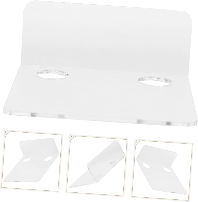 ibasenice 3pcs Monitor Storage Rack Floating Wall Shelf for Speakers and Security Cameras Easy Install Transparent Design for Boys and Girls Room Office and More