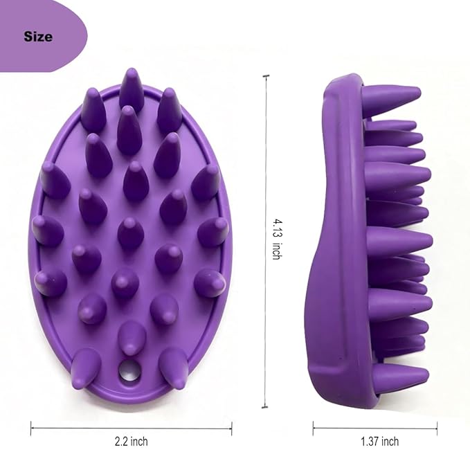 Silicone Dog Brush, Rubber Curry Brush with Long Pins for Short & Long Hair Dogs, Curry Comb Use Wet as Pet Bath Brush or Dry for Grooming Loose Hair