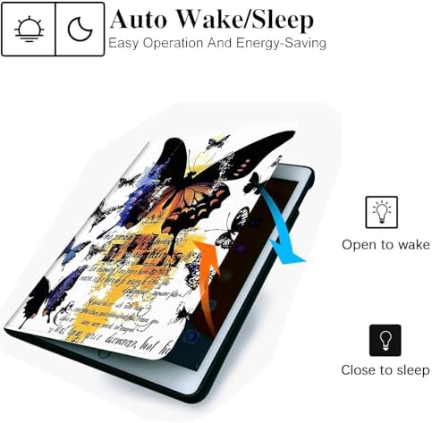 for Microsoft Surface Pro 8-13" 2021 Tablet Case,Auto Wake/Sleep,Adjustable Stand Protective Cover - Butterfly Art