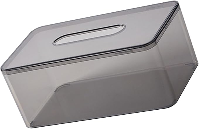 Yosoo Clear Tissue Dispenser Box Plastic Facial Tissue Napkin Organizer with Transparent Design for Living Room Office Hotel Restaurant