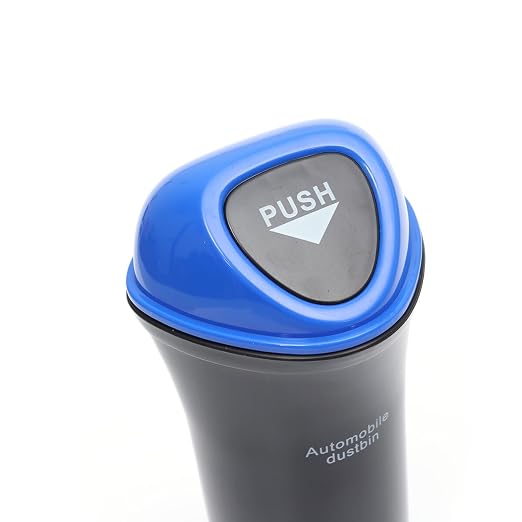 Portable Mini Car Trash Can with Leakproof Cover and Clip Space-Saving Vehicle Garbage Bin Organizer for Cars Suvs Trucks Multi-Functional Storage for Snacks Supplies Pet Food Blue