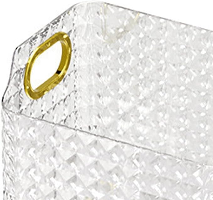 Clear PET Diamond Pattern Storage with ABS Handles for Cosmetics and Accessories, Versatile Bathroom Vanity Organizer