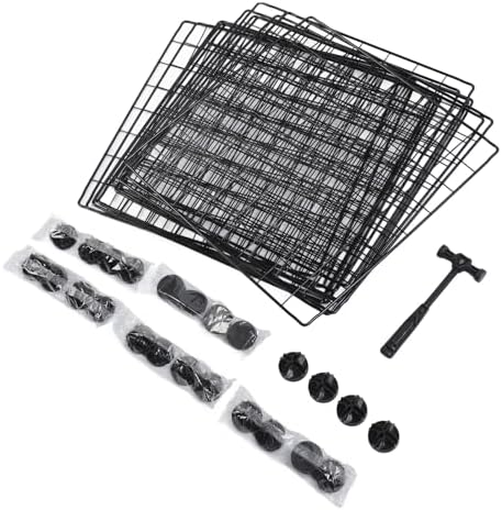 Fabater Dog Playpen, 12 Panels Foldable Metal Pet Fence with Doors for Indoor Outdoor Use Small Medium Pets Exercise Pen