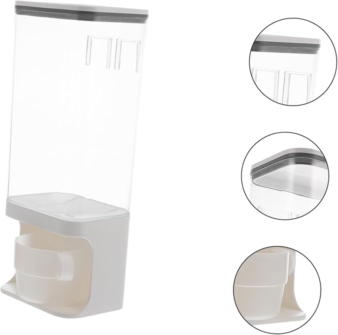 BESPORTBLE Pet Food Storage Wall-mounted Dispenser for Dogs and Cats Airtight and Moisture Food Storage Case