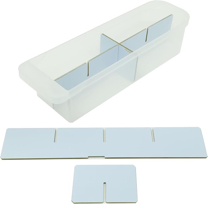 (6 Length + 16 Width Pieces) Small Drawer Configurable Dividers compatible with IRIS USA Plastic Storage Craft Cabinets (Dividers Only)