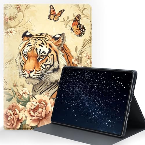 for Samsung Galaxy Tab S11-11 Inch 2025 (SM-X730/X736B/X736) Tablet Protective Cover with Adjustable Stand and Magnetic Auto Wake/Sleep,Tiger