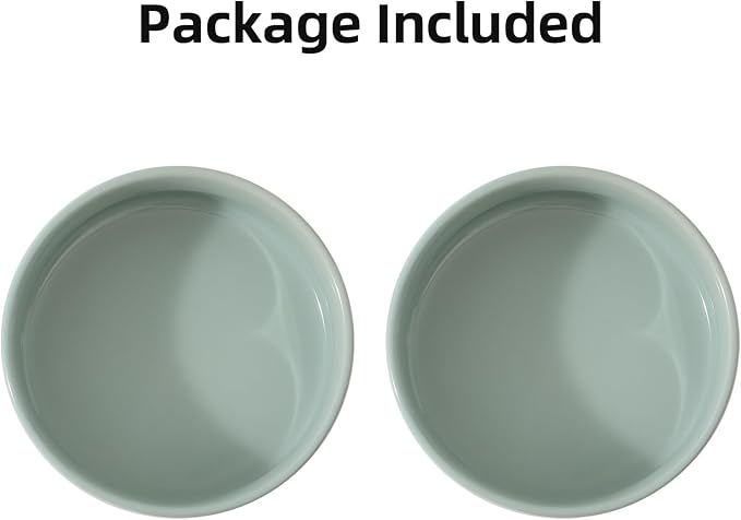 Havniva Cat Bowls Set of Two, 6.1” Ceramic Cat Food Bowls, Cat Water Bowl | Cat Food and Water Bowl Set, Non-Slip Base, Food-Grade Ceramic, Wide Opening, Dishwasher Safe, Pet Bowls Whisker Friendly