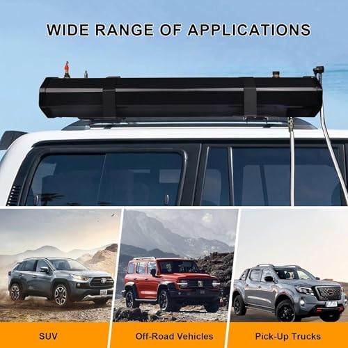 Portable Water Tank for Camping Shower & Vehicle Storage, Solar Heated Roof Rack Tank for Hiking, Car Wash, Pet Cleaning, Beach Trips - Durable & Versatile Solution