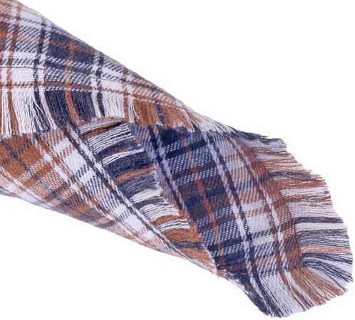 Fall Dog Bandana Autumn Thanksgiving Plaid Reversible Triangle Bibs Scarf