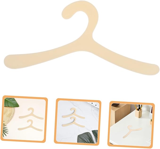 Abaodam 20pcs Pet Clothes Hanger Rack Space-Saving Plastic Organizer for Small Dogs and Cats Stylish Dry Hanger for Pet Apparel and Accessories