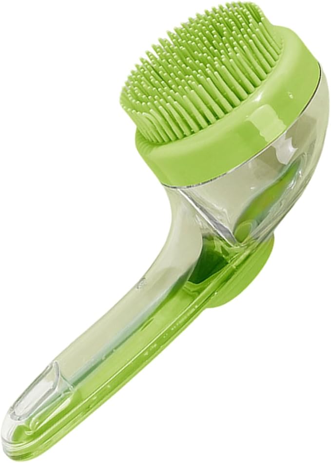 Pet Dogs Shampoo Dispenser Brush Cats Massage Comb Grooming Scrubber Shower Brush for Bathing Soft Silicone Bristles
