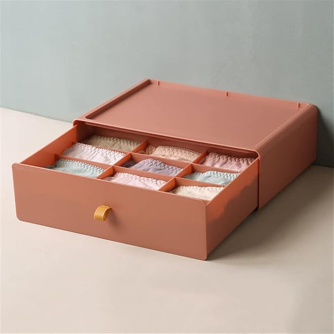 12 Grids Underwear Drawer Organizers Dividers Closet Dresser Storage Organizer Box for Bras Scarves Ties Socks Boxes (Color : D, Size : 22.5 * 10 * 32.5cm) (E 22.5 * 10 * 32.5cm)