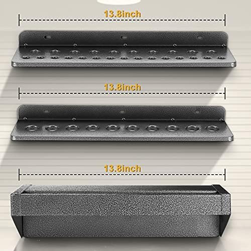 Screwdriver Organizer，Metal Screwdriver Organizers, Hammer Rack，Pliers Organizer, Wall Mounted Tool Organizers for Workshop，Set of 3 Tool Holder Organizer for Workbench